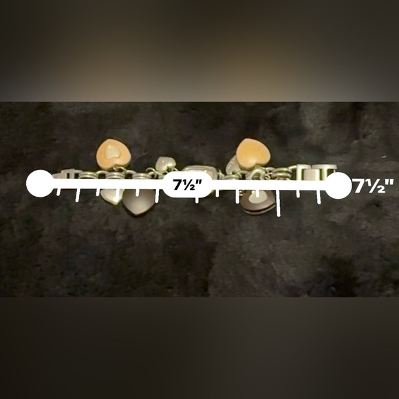 Vintage Fossil Charm Bracelet Watch Heart Rare Love You - Picture 12 of 12